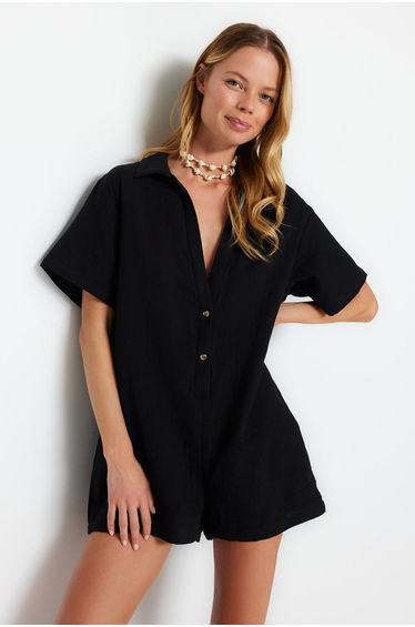 Jumpsuit - Black - Relaxed fit