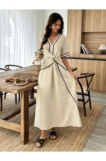 Women's solid color loose dress