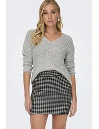 Chunky Knit Batwing Jumper/Sweater with V-Neck