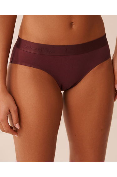 Cotton and Logo Elastic Band Bikini Panty