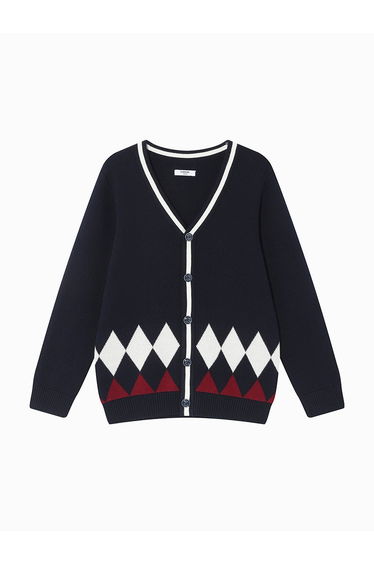 Unisex Colored Knitted Cardigan