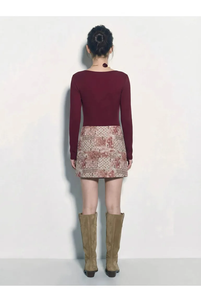 LUCCI High Waist Ethnic Print Mini Skirt - 3