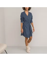 روب استحمام أزرق بأكمام طويلة - 3