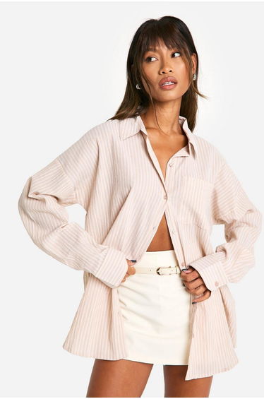 Oversized Fine Stripe Shirt
