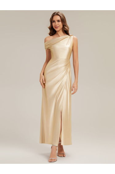 ever OPAL|Satin Drop Shoulder Sleeve Bridesmaid Dress