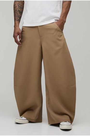 Extreme Balloon Fit Rivet Trouser - taupe