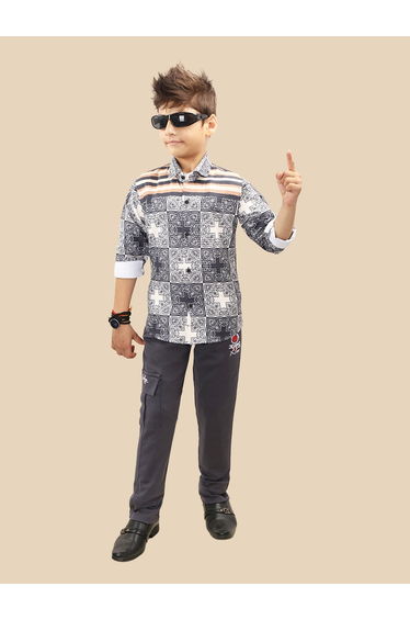 Printed Buttoned Shirt and Pant Set