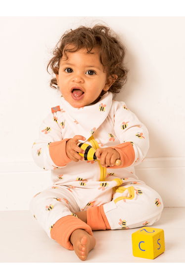 Honey Bee Zip-Up Romper