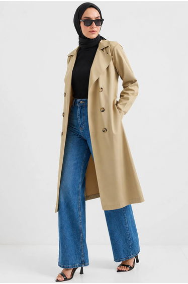 BDART Double Breasted Long Trench Coat