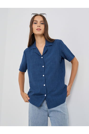 Solid Short Sleeve Regular Fit Shirt