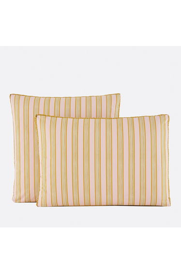 Alison Pillowcase in Cotton Percale with Stripes