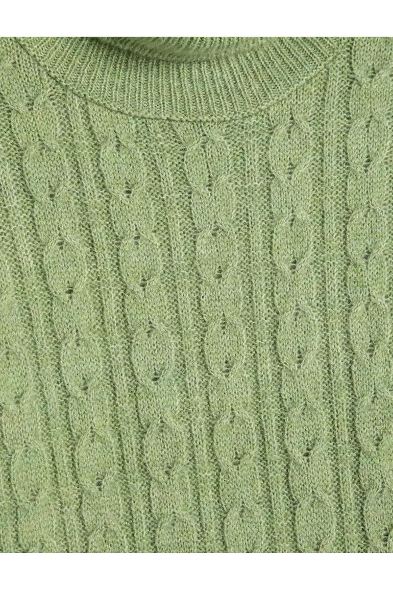 Turtleneck Sweater Hair Knit Detailed Long Sleeve Soft Textured - 3