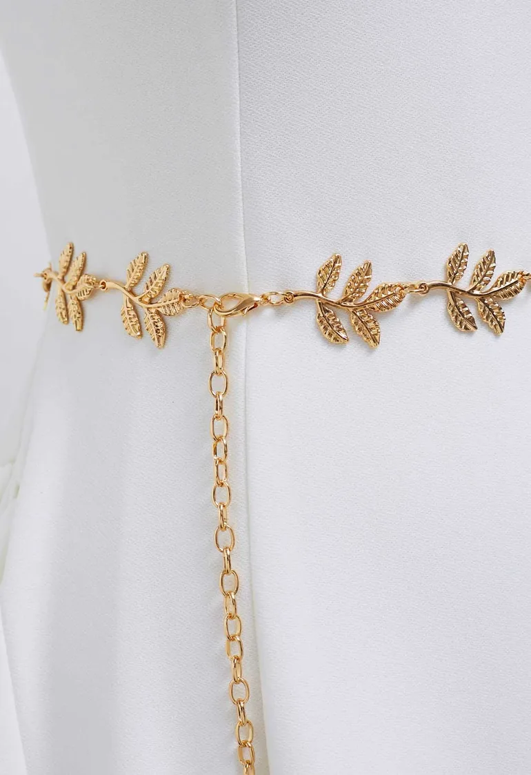 Golden Leaf Chain Belt - 1
