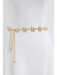 Golden Leaf Chain Belt
