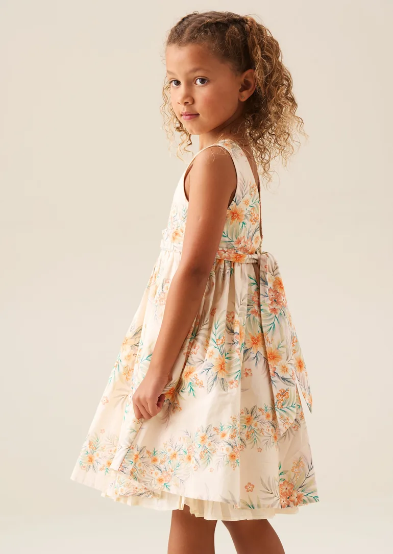 Primrose Print Stripe Sash Waist Dress - Multi - 3