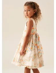 Primrose Print Stripe Sash Waist Dress - Multi - 3