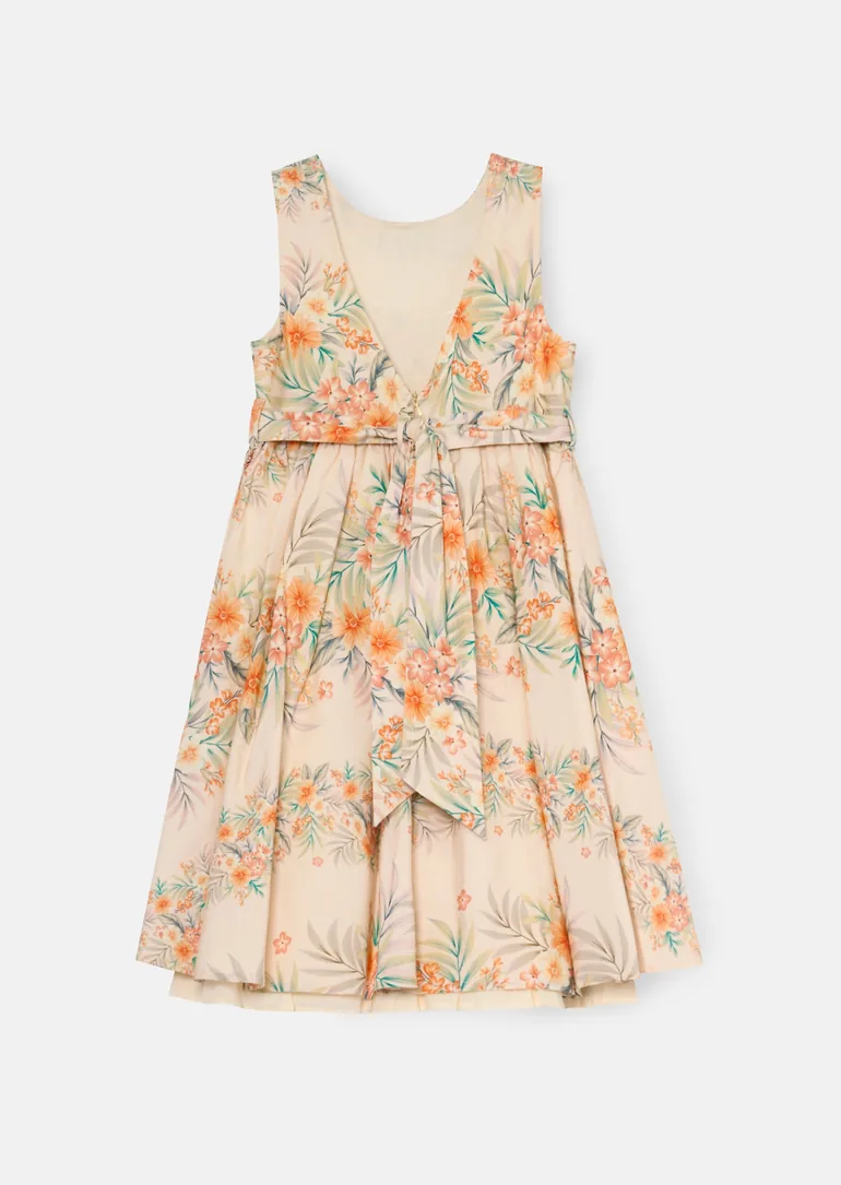 Primrose Print Stripe Sash Waist Dress - Multi - 6