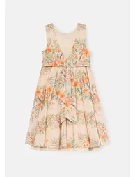 Primrose Print Stripe Sash Waist Dress - Multi - 6