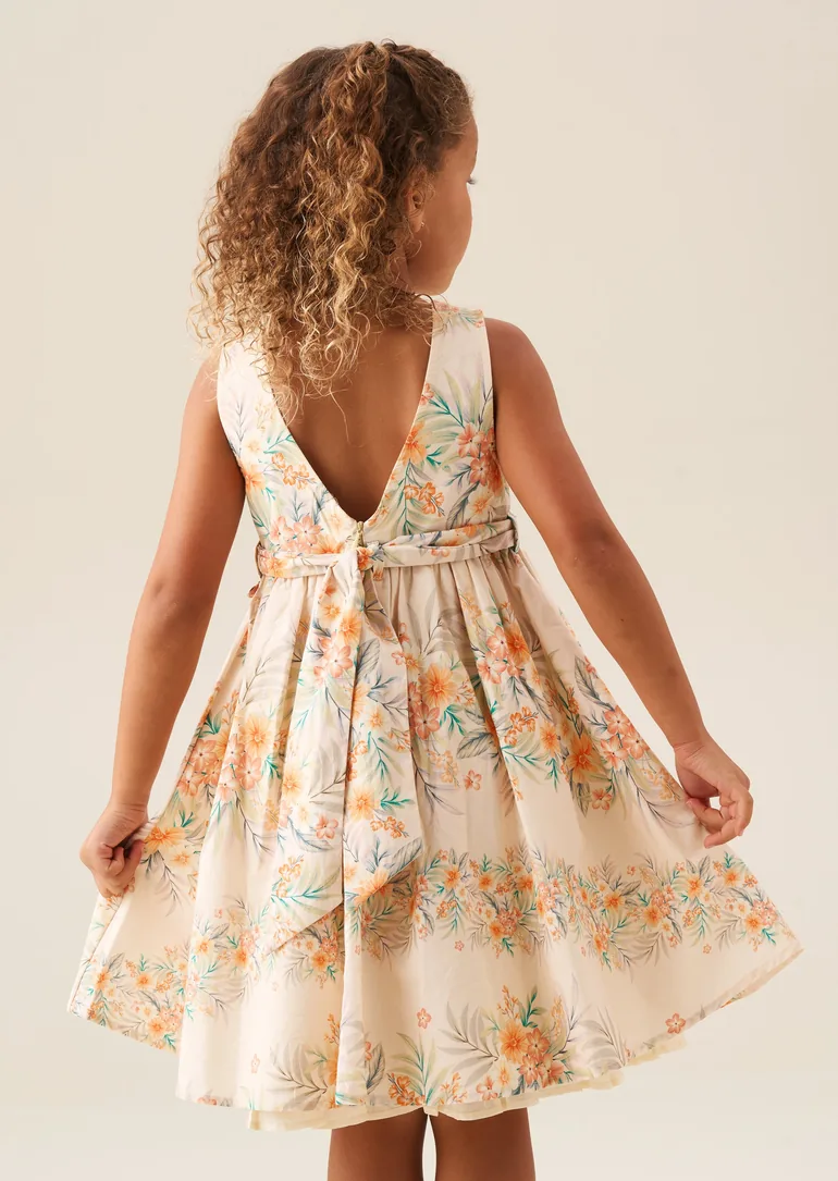 Primrose Print Stripe Sash Waist Dress - Multi - 2