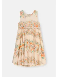 Primrose Print Stripe Sash Waist Dress - Multi - 5