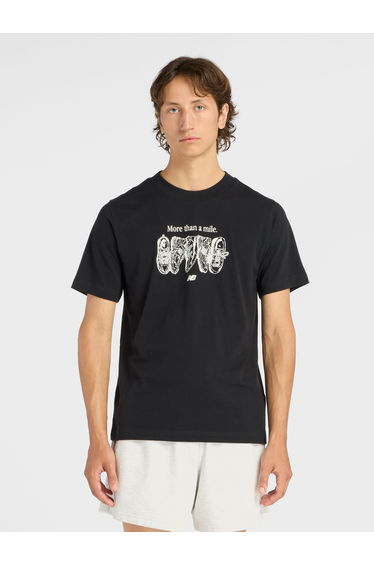Black Graphic Print Cotton T-Shirt