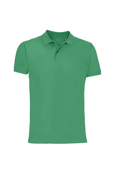SOLS Mens Planet Piqué Organic Polo Shirt - Spring Green