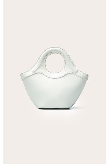 Cream Crescent Cross Body Hand Bag