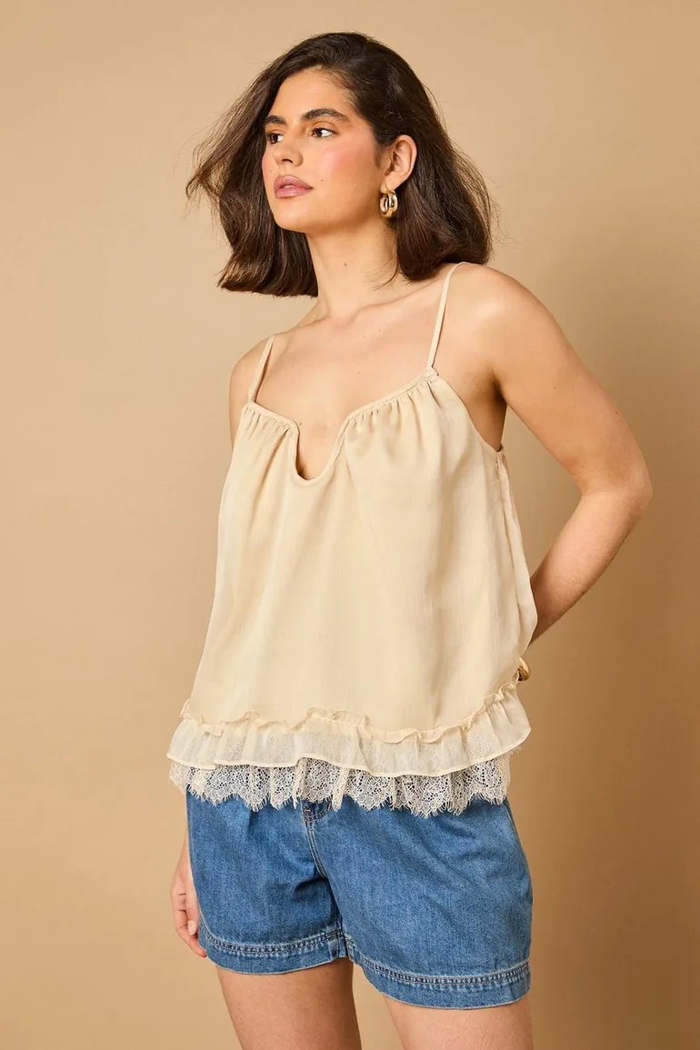 Babydoll Lace Detail Cami - 1