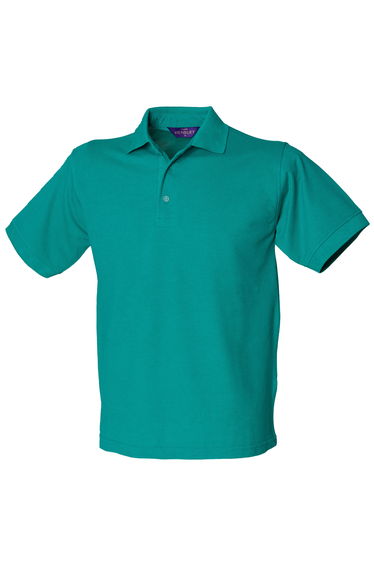 Henbury Mens Short Sleeved 65/35 Pique Polo Shirt - Jade