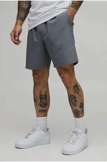 شورت بوهو مان رمادي بقصة مستقيمة