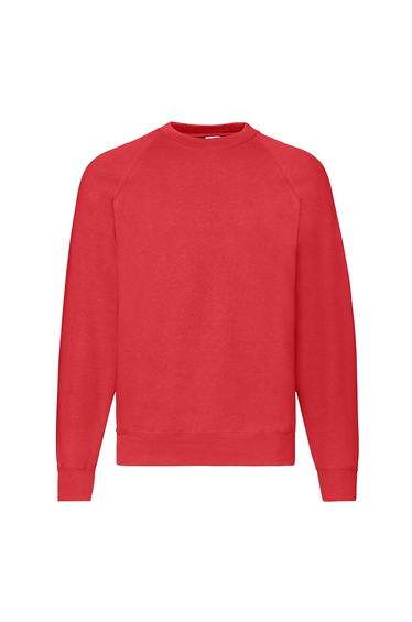 Fruit Of The Loom Mens Classic 80/20 Raglan Sweatshirt - Red