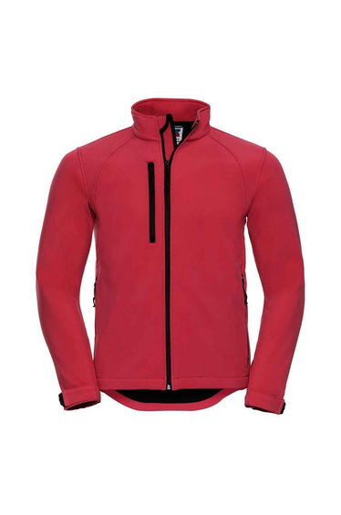 Russell Mens Plain Soft Shell Jacket - Classic Red