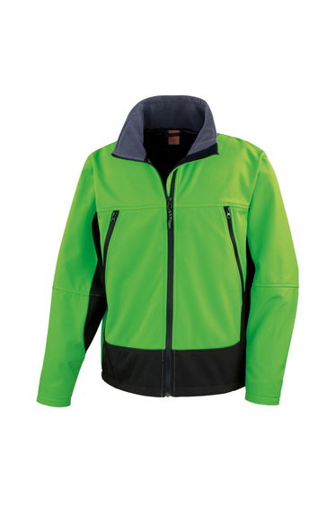 Result Mens Softshell Activity Waterproof Windproof Jacket - Vivid Green/Black