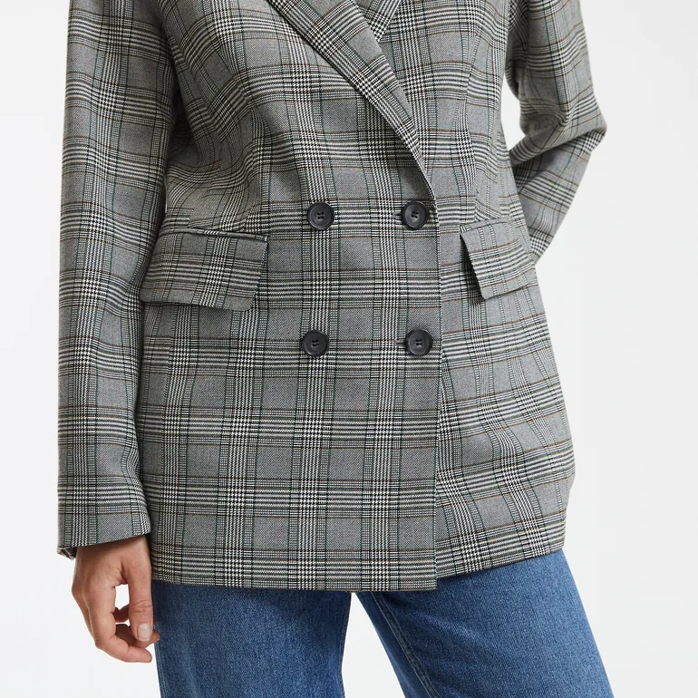 Oversize Blazer in Prince of Wales Check - 2