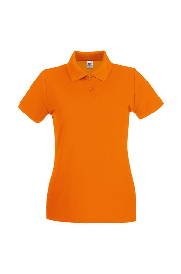 Fruit of the Loom Womens/Ladies Premium Cotton Pique Lady Fit Polo Shirt - Orange