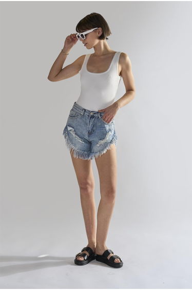 Off-White Square-Neck Bodysuit