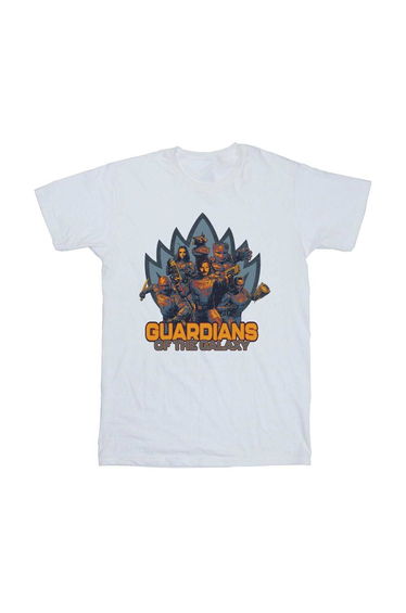 Guardians Of The Galaxy Volume 3 Girls Shield Cotton T-Shirt - White