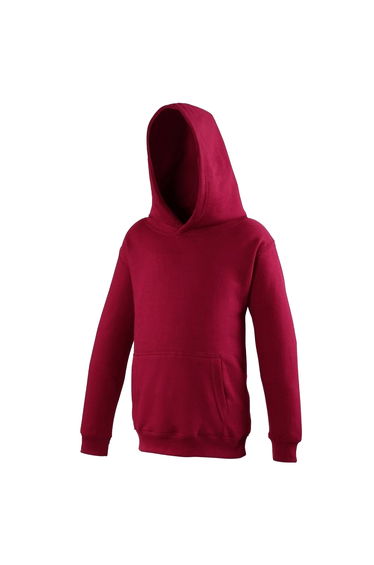 Awdis Kids Unisex Hooded Sweatshirt / Hoodie / Schoolwear - Red Hot Chilli
