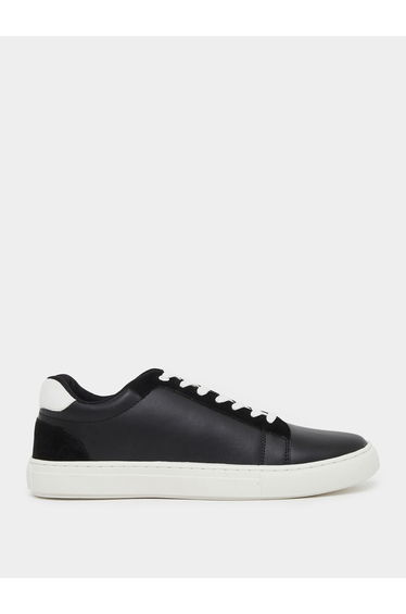 Contrast Trim Platform Sole Skateboard Sneakers
