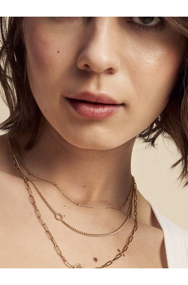 Illusion Stacking Necklace Set in Gold