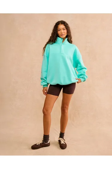 Snap Collar Sierra Sweatshirt Peppermint