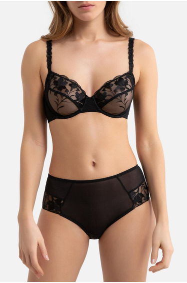 Full Cup Bra in Embroidered Tulle