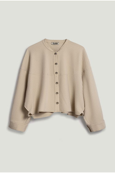 Ribbed Detailed Jacket
