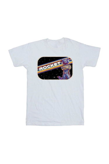 Guardians Of The Galaxy Volume 3 Girls Rocket Raccoon Pose Cotton T-Shirt - White