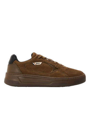 Boss Mens Baltimore Canvas Trainers - Dark Green