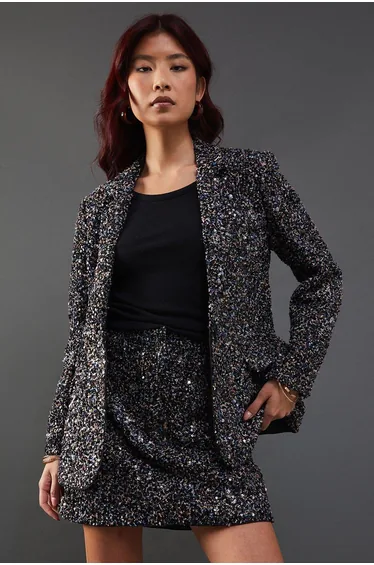 Premium Sequin Boucle Blazer