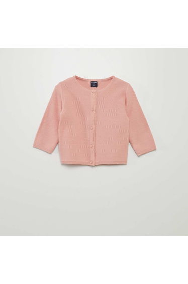 Decorative knit cardigan PINK