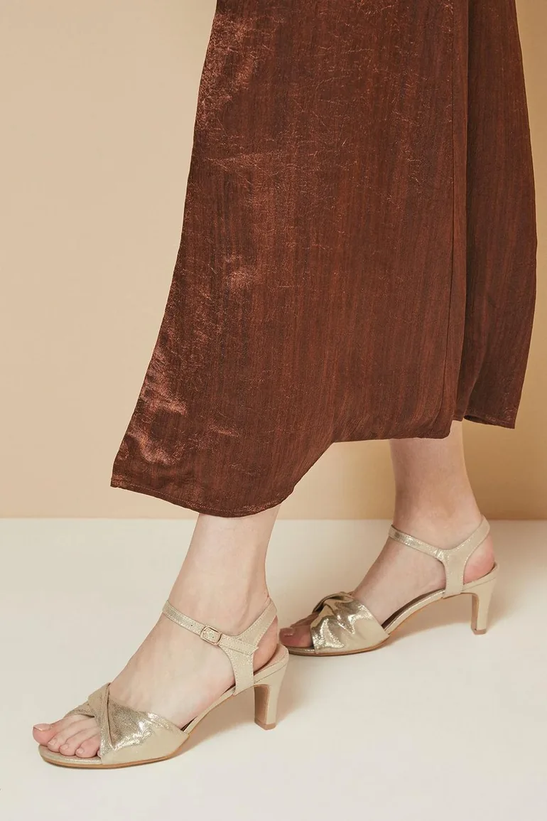 Good For The Sole: Wide Fit Trisha Two Part Heeled Sandals