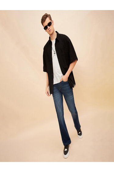 Mid Rise Whiskered Regular Fit Jeans