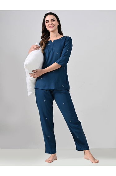 Women 3/4 Sleeves Top and Pyjama Set